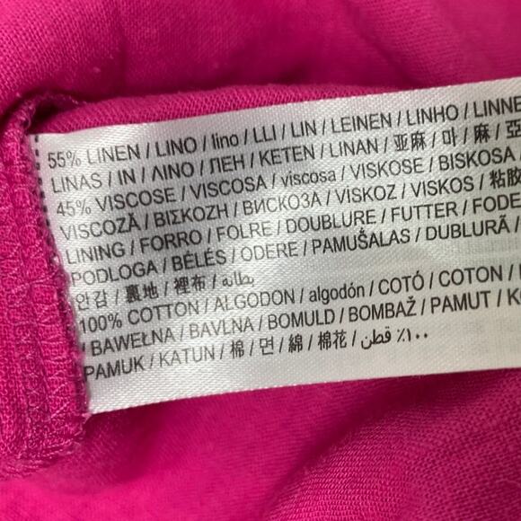 New Mango Womens Size 6 Tied Spaghetti Strap Linen Viscose Blend Sheath Dress - Picture 5 of 5